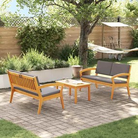 vidaXL Conjunto bistro 3 pcs Castanho 75 x 45 x 38cm