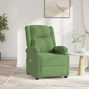 Poltrona de massagens elétrica veludo verde-claro