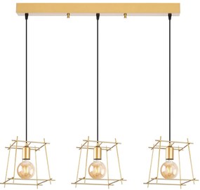 Candeeiro de Teto Coman – Ouro Brilhante – 101 x 24 x 122 cm