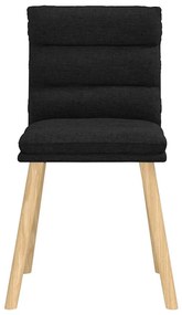 Cadeiras de jantar 6 pcs tecido preto