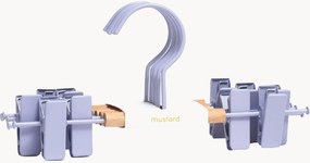 Cabides com clipes artesanais Kids Lilac, conjunto de 5