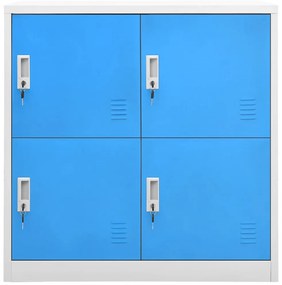 Cacifos 2 pcs 90x45x92,5 cm aço cinzento-claro e azul