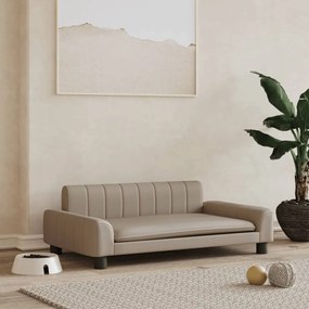 vidaXL Cama para cães 90x53x30 cm couro artificial cappuccino