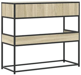 Mesa consola 90x35x80 cm derivados de madeira carvalho sonoma
