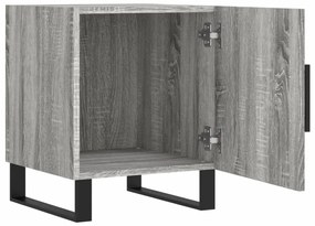 Mesa cabeceira 40x40x50 cm derivados de madeira cinzento sonoma