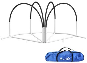 PawHut Conjunto de Treino de Agilidade para Cães de 4 Peças com Bolsa de Transporte 89x69x99 cm Preto | Aosom Portugal