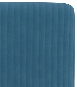 Cadeiras de jantar 4 pcs veludo azul