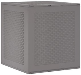 vidaXL Caixa de Armazenamento para Jardim com porta Cinzento-claro