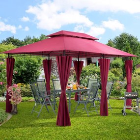 Pergula jardim Topas  3x4m Proteção UV 50+ Vermelha