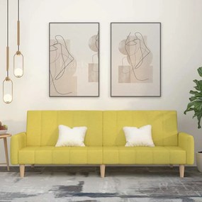 vidaXL Sofá-cama de 2 lugares tecido verde