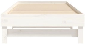 Sofá-cama de puxar 2x(80x200) cm pinho maciço branco