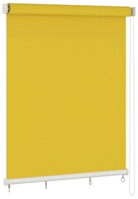 Estore de rolo para exterior 220x140 cm amarelo
