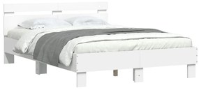 Estrutura cama c/ cabeceira 120x190 cm derivados madeira branco