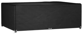 vidaXL Capa p/ mobiliário de jardim 12 ilhós 240x180x80 cm retangular