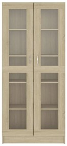 Armário vitrine derivados de madeira carvalho sonoma