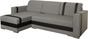 Sofá de canto Edinburg 101, Cama com arrumação, 235x155x82cm, 111 kg, Pernas: Plástico