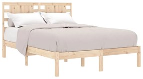 Estrutura de cama casal 135x190 cm madeira maciça