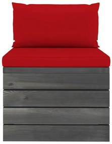 2 pcs conjunto lounge de paletes com almofadões pinho maciço