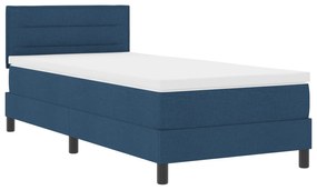 Cama Box Spring com Colchão Azul 90x200 cm Tecido