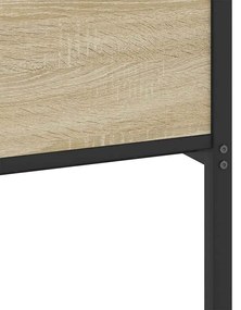 Estrutura de cama sem colchão 160x200cm metal carvalho sonoma