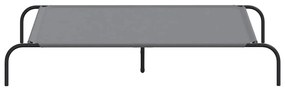 Cama para cães elevada 130x80x20cm tecido oxford e aço cinzento