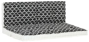 287580 vidaXL Conjunto almofadão jardim para sofá de paletes 2 pcs estampado