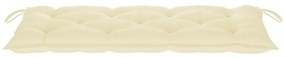 Banco de jardim dobrável com almofadão 118 cm bambu