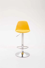 Banco alto Kiel em couro sintético 39 x 82-104 x 43 cm Amarelo