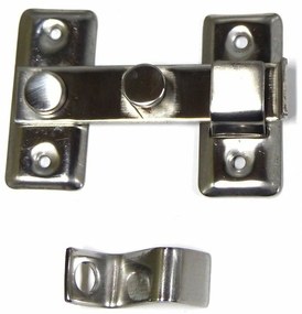 Batente de Porta Edm Reversível Aço Cromado (8 cm)