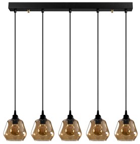 Candeeiro de Teto Chandelier Gold – Dourado e Preto – 85 x 15 cm