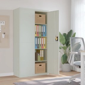 vidaXL Arquivador 90x40x180 cm aço cinzento-claro