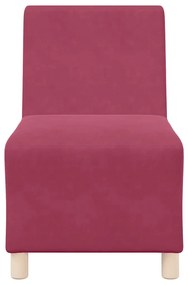 Poltrona 55 cm veludo vermelho-tinto