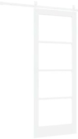 Conjunto de Porta de Correr vidaXL com Ferragens Brancas 83x211 cm Mad