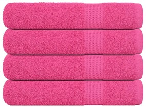 Toalhas 4 pcs 100x200 cm 360 gsm 100% algodão rosa