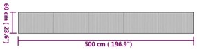 Tapete retangular 60x500 cm bambu cor natural