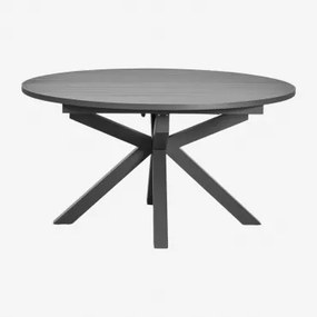 Mesa De Jantar Extensível 145-200x145 Cm Em Alumínio Barces Cinza Grafito - Sklum