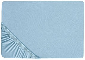 Lençol-capa em algodão azul claro 200 x 200 cm HOFUF Beliani