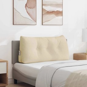 vidaXL Travesseiro para Costas Creme 100 x 24 x 50 cm tecido