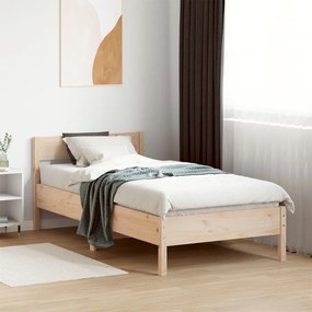 Cama sem colchão 90x190 cm madeira de pinho maciça