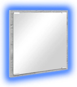 Espelho de Casa de Banho LED Cinza Sonoma 40x8.5x37 cm Madeira de Enge