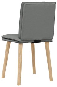 Cadeiras de jantar 2 pcs tecido cinzento-escuro
