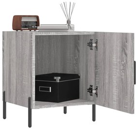 Mesa cabeceira 2pcs 40x40x50 cm madeira processada cinza sonoma
