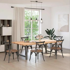 Pés para mesa de jantar antracite 2 peças 100x(72-73) cm aço