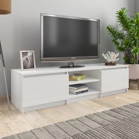 800654 vidaXL Móvel para TV 140x40x35,5cm derivados madeira branco brilhante