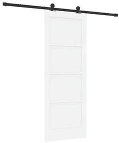 Porta Deslizante vidaXL com Conjunto de Hardware 'ORKDAL'Branca em Mad