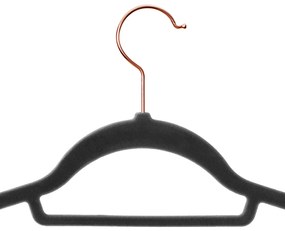 Conjunto de 50 cabides 45 x 23,5 cm Preto + Dourado