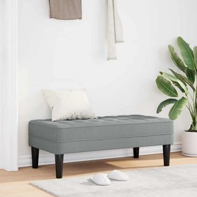 vidaXL banco com almofada Cinzento-claro 113 x 57 x 39 cm tecido