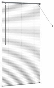 Persiana de Janela Cinzento-escuro 85 x 175 cm Alumínio