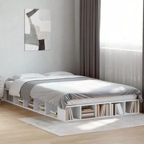 vidaXL Estrutura de cama 120x200 cm derivados de madeira branco
