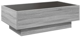 Mesa de centro c/ LEDs 90x50x30 cm derivados de madeira